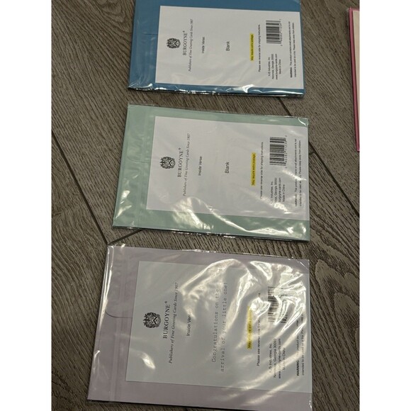 Burgoyne Hand Crafted Blank Greeting Cards Lot Of 8 New Sealed - Picture 3 of 5